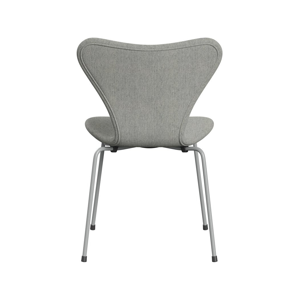 Fritz Hansen 3107 Silla tapicería completa, nueve grises/hallingdal blanco/gris