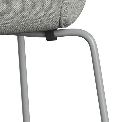 Fritz Hansen 3107 Silla tapicería completa, nueve grises/hallingdal blanco/gris