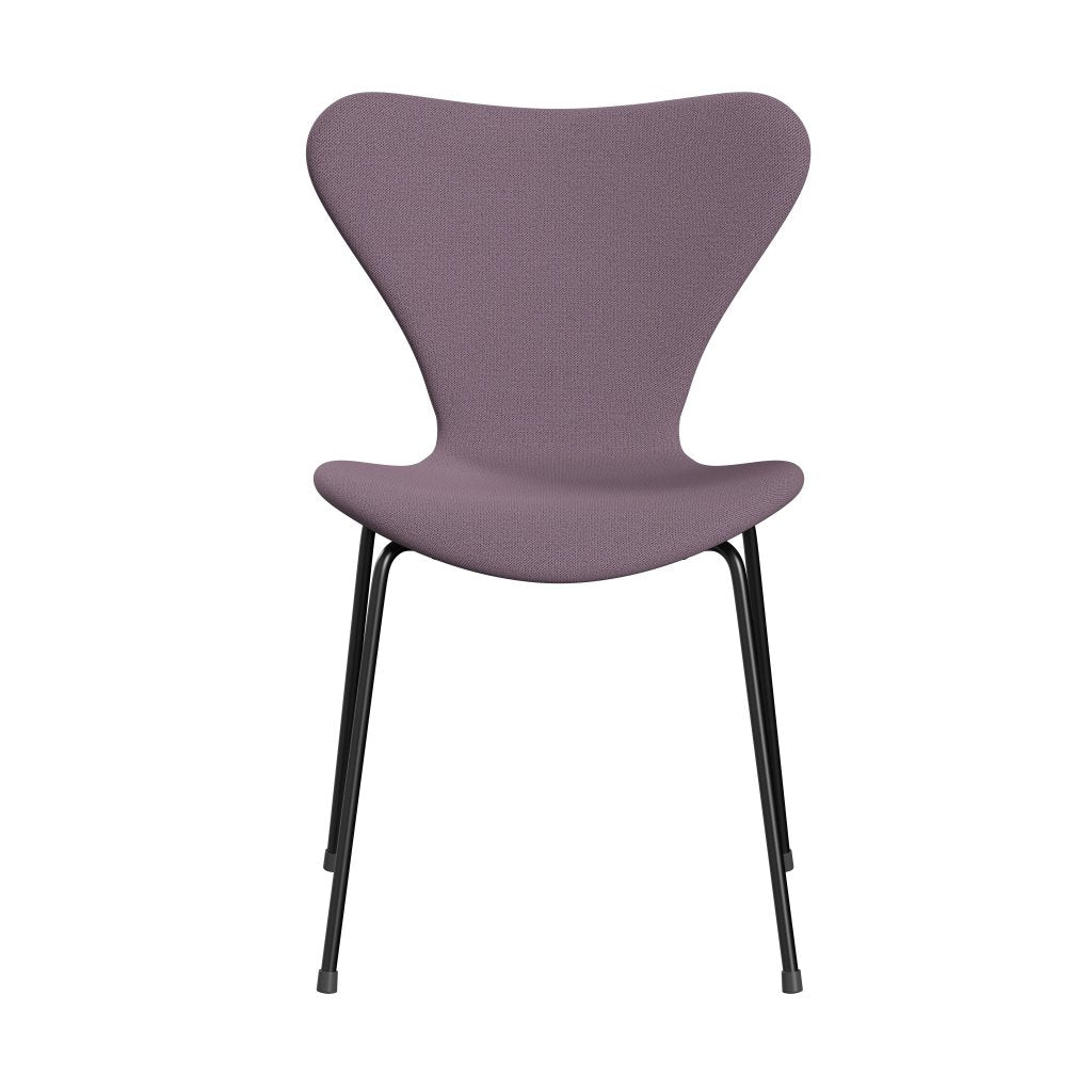 Fritz Hansen 3107 chaise complète complète, noir / capture violet / marron