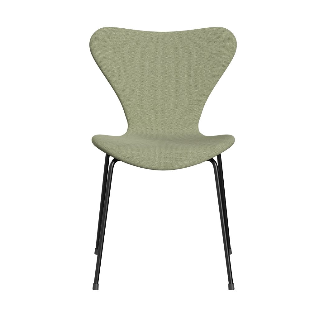 Fritz Hansen 3107 chaise complète complète, noir / capture verte doux