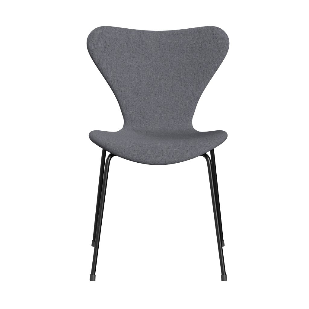 Fritz Hansen 3107 chaise complète complète, noir / christianshavn gris clair