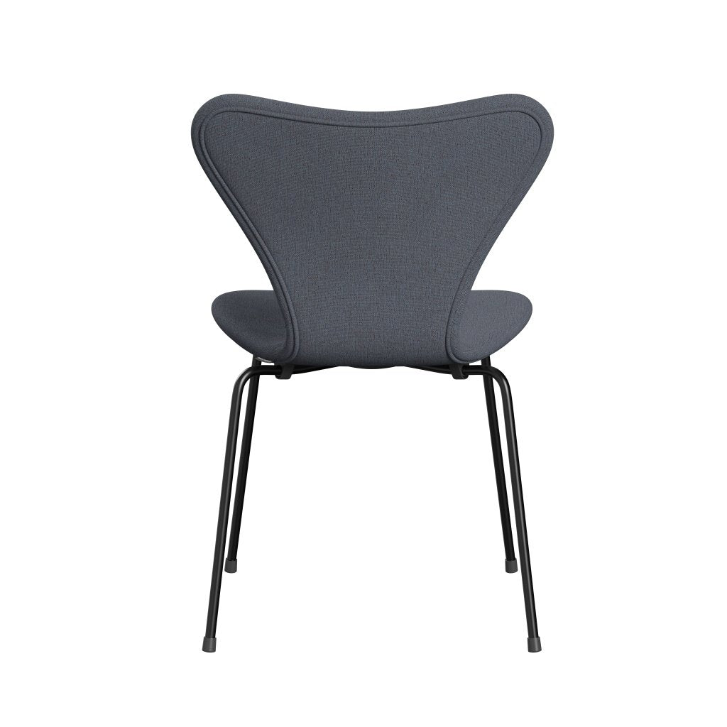 弗里茨·汉森（Fritz Hansen）3107椅子全室内装饰，黑色/克里斯蒂安·莎文橙色/蓝色