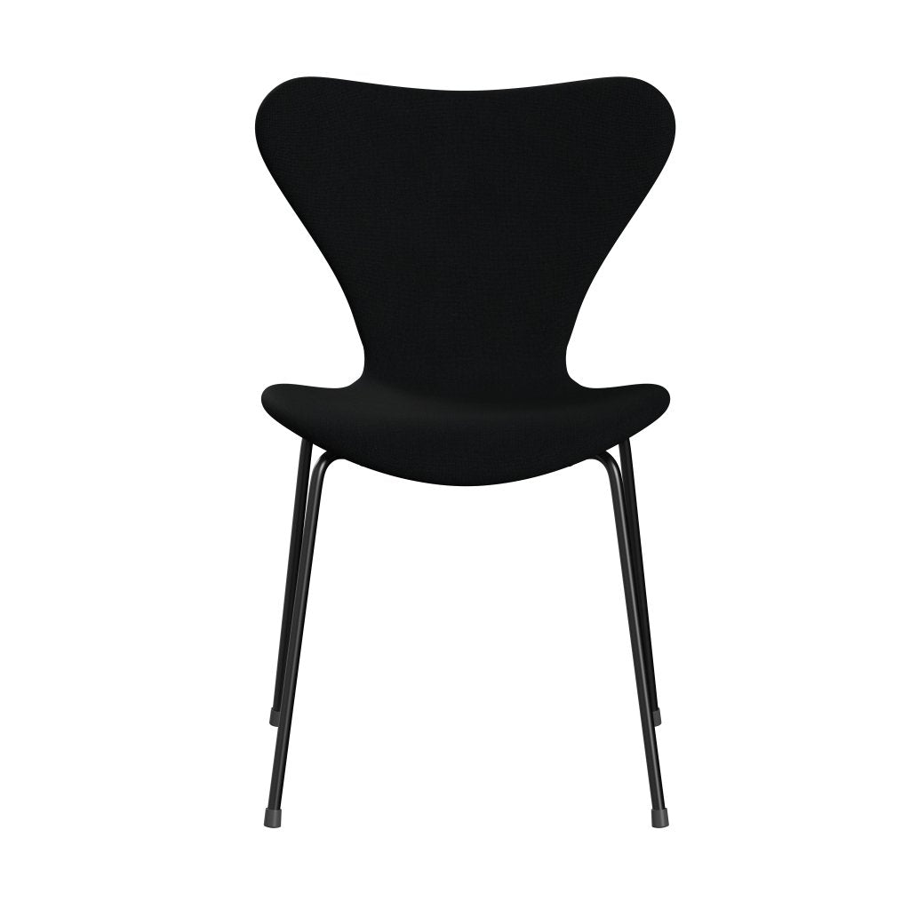 Fritz Hansen 3107 chaise complète complète, noir / christianshavn noir uni