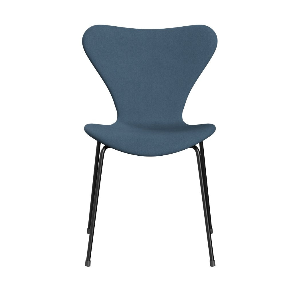 Fritz Hansen 3107 stol full møbeltrekk, svart/komfort grå (C01160)