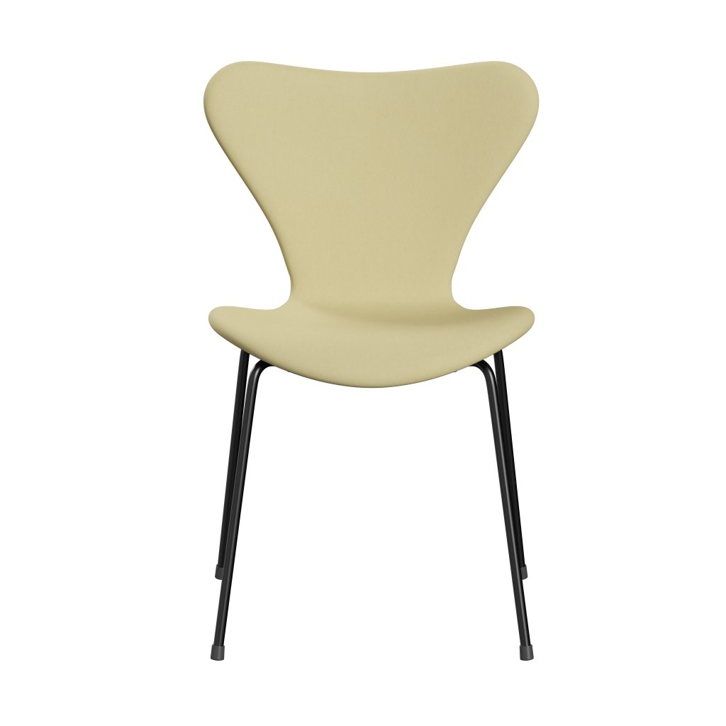 Fritz Hansen 3107 stol full møbeltrekk, svart/komfort grå (C68008)