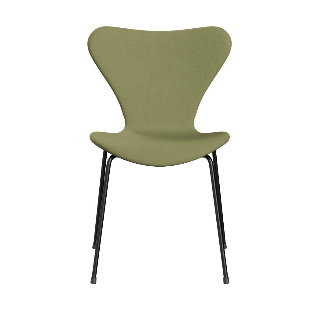 Fritz Hansen 3107 stol full møbeltrekk, svart/komfort grå (C68009)