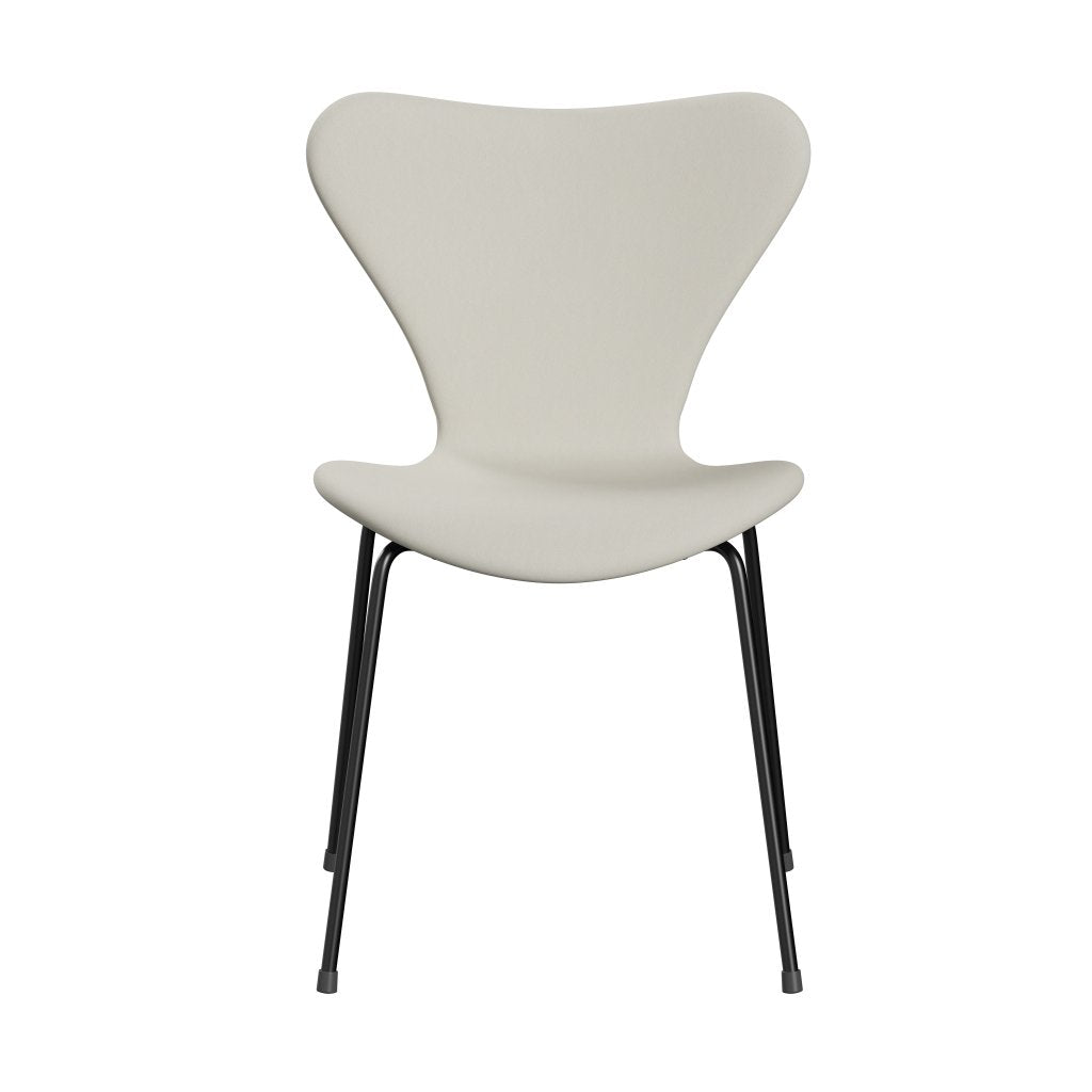 Fritz Hansen 3107 chaise complète complète, noir / confort gris clair