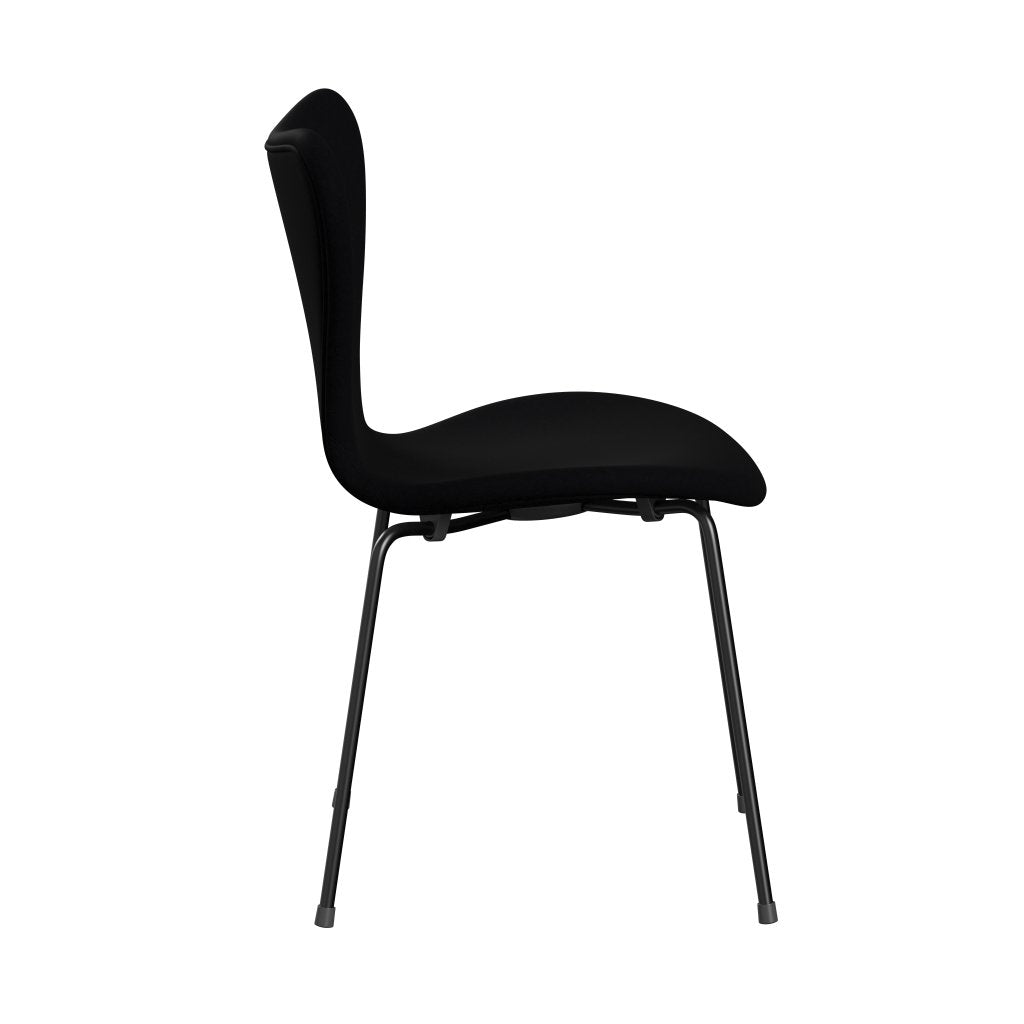 Fritz Hansen 3107 chaise complète complète, noir / confort noir (C00050)