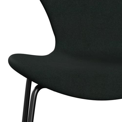 Fritz Hansen 3107 chaise complète complète, charbon de bois noir / divina