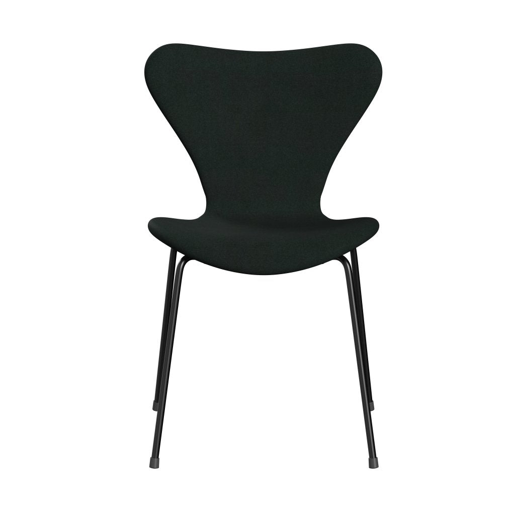 Fritz Hansen 3107 chaise complète complète, charbon de bois noir / divina