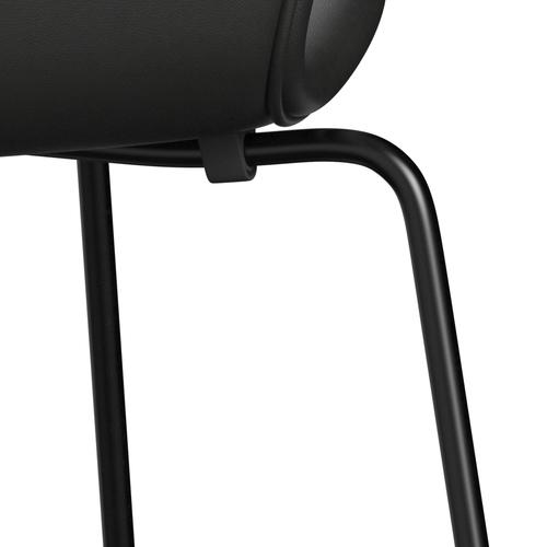 Fritz Hansen 3107 Stuhl Vollpolsterung, Schwarz/Essential Black