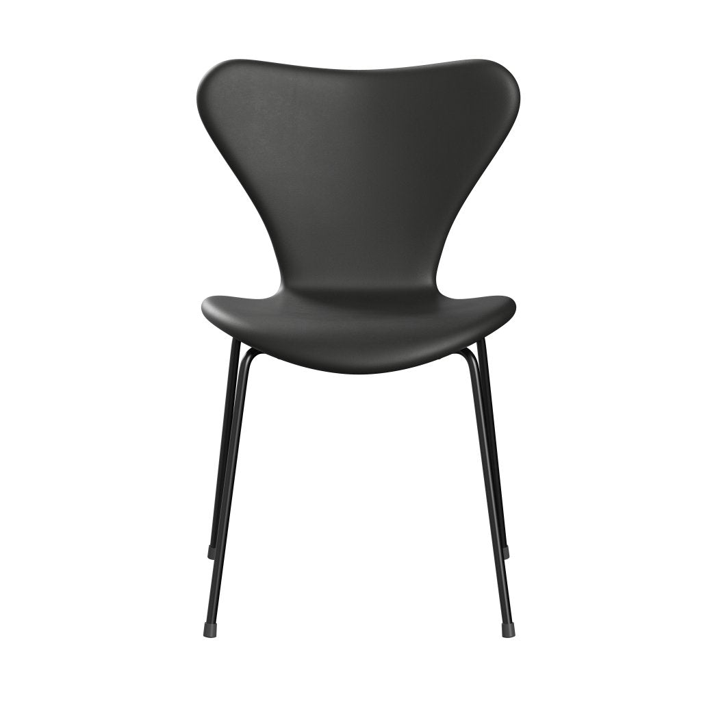 Fritz Hansen 3107 sedia piena rivestimento, nero/essenziale nero