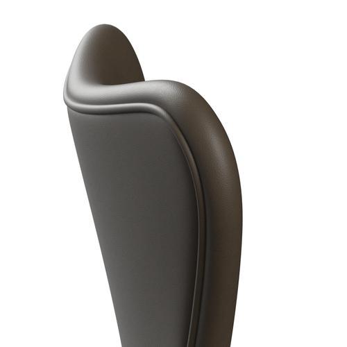 Fritz Hansen 3107 chaise complète complète, noire / pierre essentielle