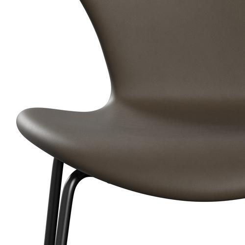 Fritz Hansen 3107 stoel Volledige bekleding, zwart/essentiële steen