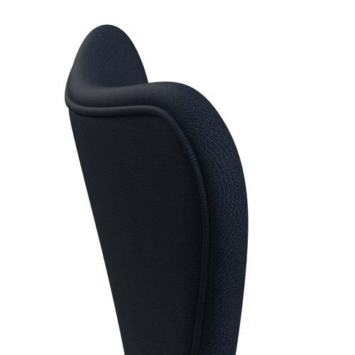 Fritz Hansen 3107 sedia piena tappezzeria, antracite blu nero/fama