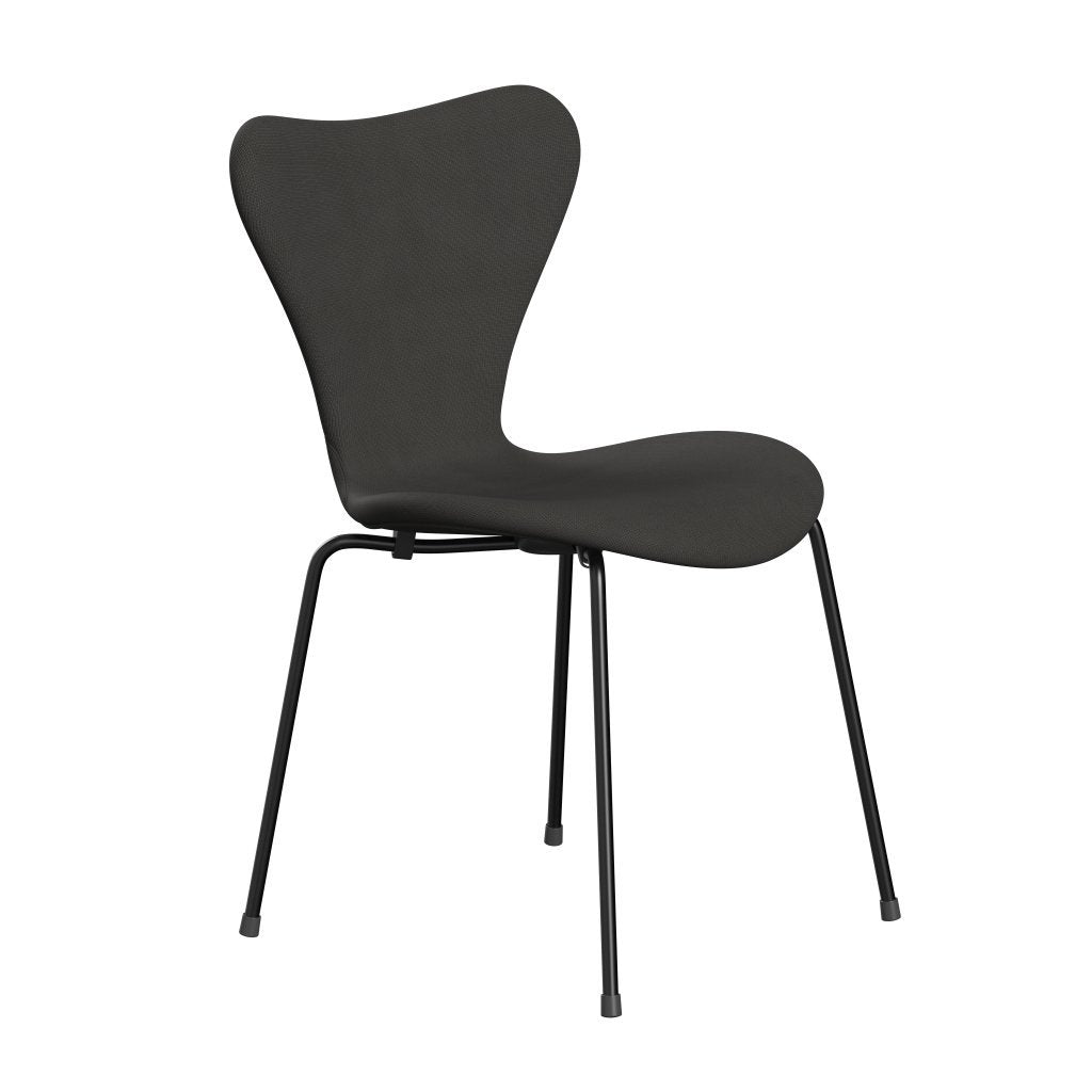 Fritz Hansen 3107 Stoel Volledige bekleding, zwart/roembruin (F61060)