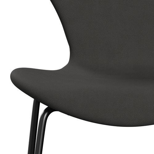 Fritz Hansen 3107 chaise complète complète, noir / renom Brown (F61060)