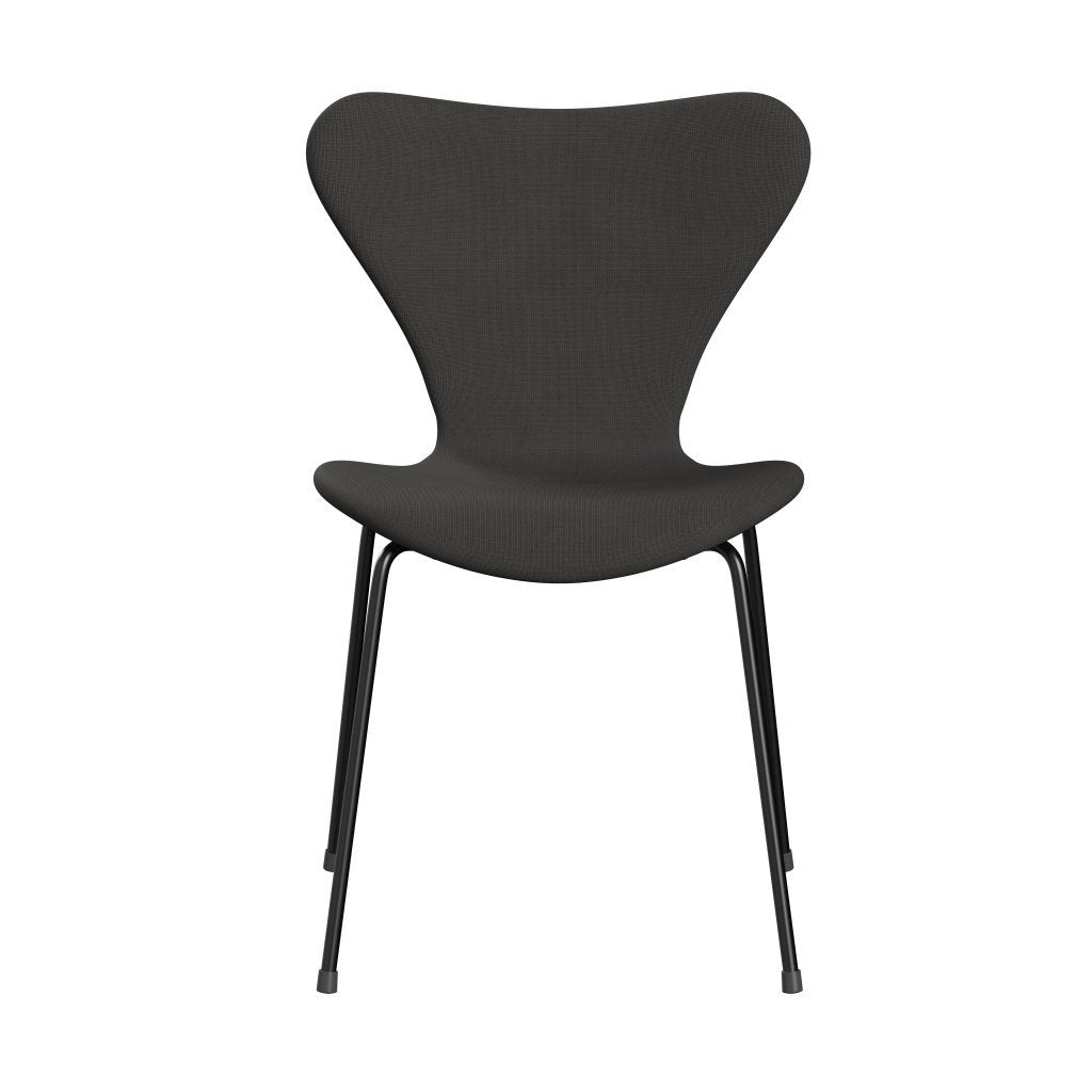 Fritz Hansen 3107 Stuhl Vollpolsterung, Schwarz/Fame Braun (F61060)