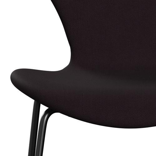 Fritz Hansen 3107 Stuhl Vollpolsterung, Schwarz/Fame Braun (F61108)