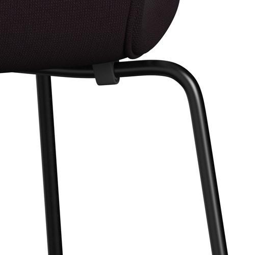 Fritz Hansen 3107 sedia piena tappezzeria, nero/marrone Fame (F61108)