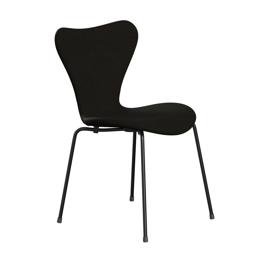 Fritz Hansen 3107 Silla tapicería completa, negro/fama oscuro