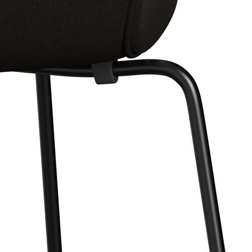 Fritz Hansen 3107 chaise complète complète, noir / célébrité sombre