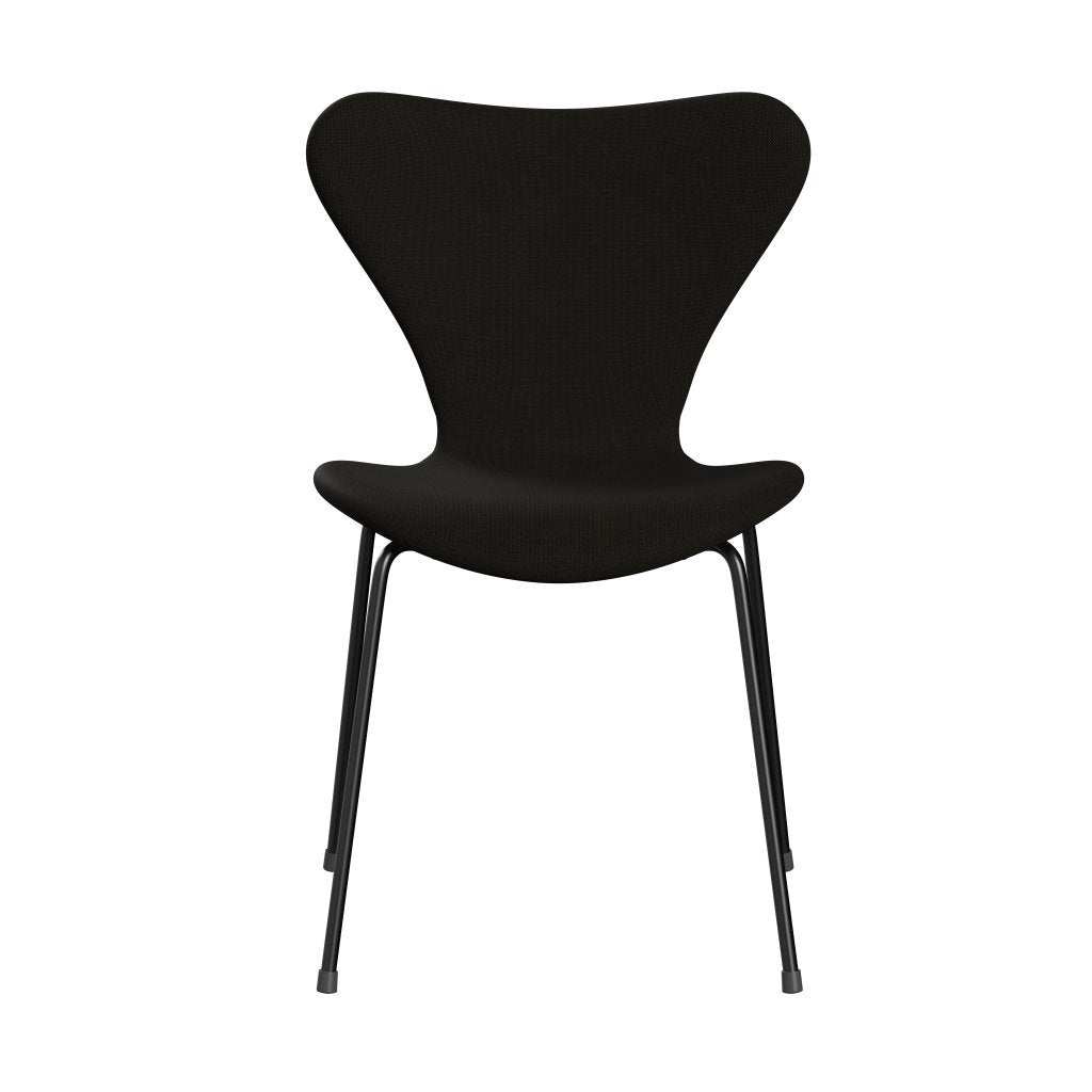 Fritz Hansen 3107 Silla tapicería completa, negro/fama oscuro