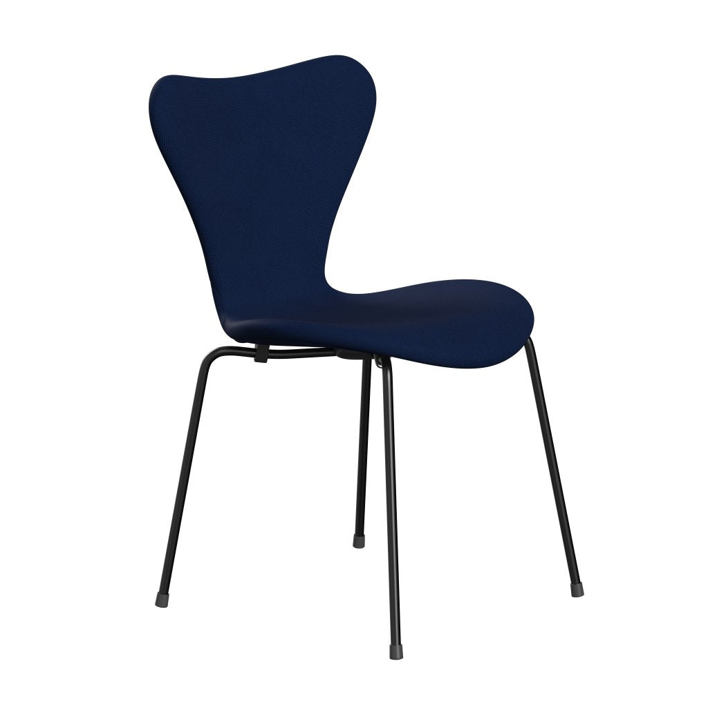 Fritz Hansen 3107 Chair Full Upholstery, Black/Fame Dark Blue (F66071)