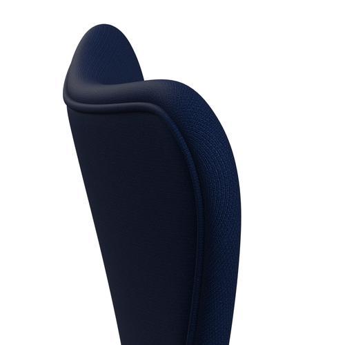 Fritz Hansen 3107 chaise complète complète, noir / gloire bleu foncé (F66071)