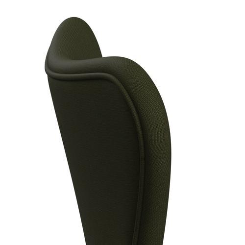 Fritz Hansen 3107 chaise complète complète, noir / gloire en brun foncé vert