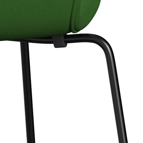 Fritz Hansen 3107 sedia piena rivestimento, nero/branco verde