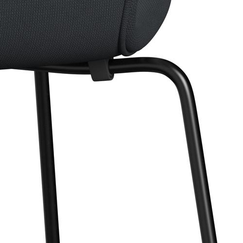 Fritz Hansen 3107 chaise complète complète, noir / gris de la renommée (F60003)