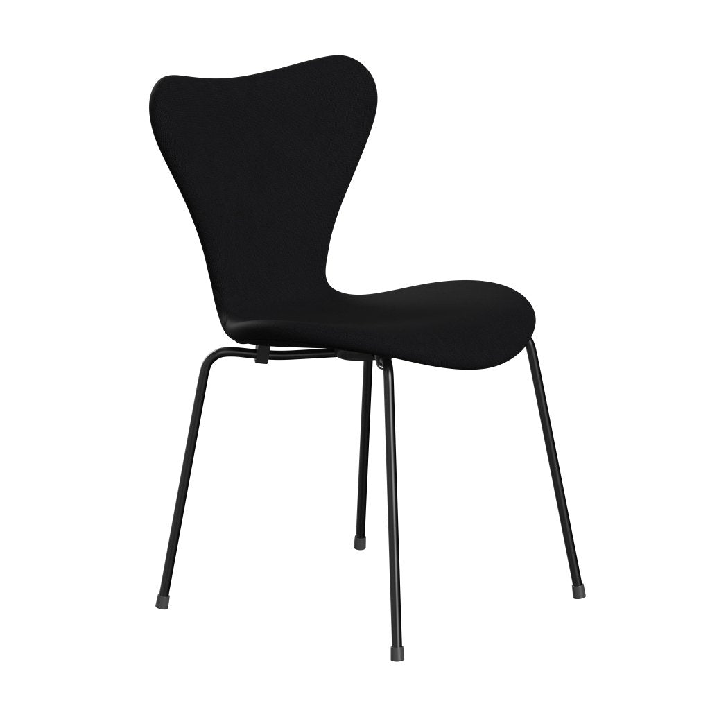 Fritz Hansen 3107 sedia piena tappezzeria, nero/grigio fama (F60051)