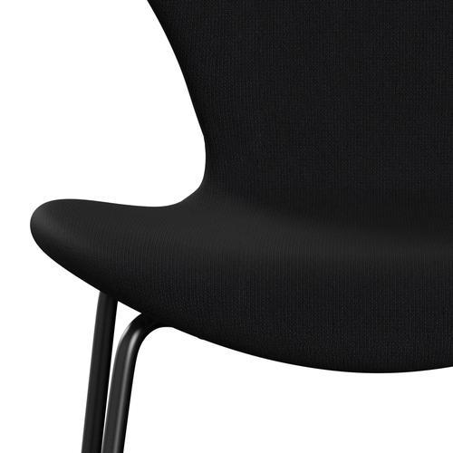 Fritz Hansen 3107 stoel Volledige bekleding, zwart/roem grijs (F60051)