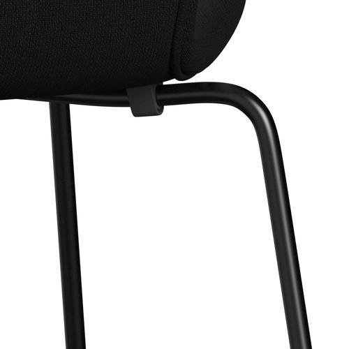 Fritz Hansen 3107 Stuhl Vollpolsterung, Schwarz/Fame Grau (F60051)