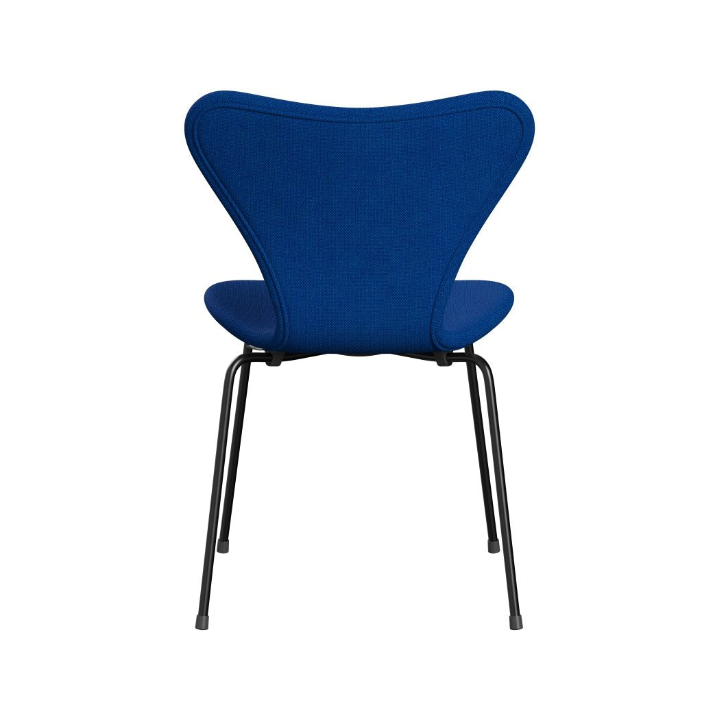 Fritz Hansen 3107 Chair Full Upholstery, Black/Hallingdal Blue/Light Turquoise