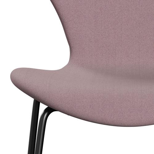 Fritz Hansen 3107 chaise complète complète, noir / remix pâle aubergine