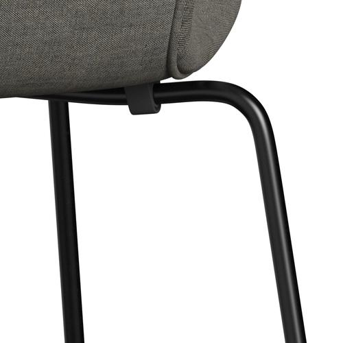 Fritz Hansen 3107 stol fuld polstring, sort/remix beton