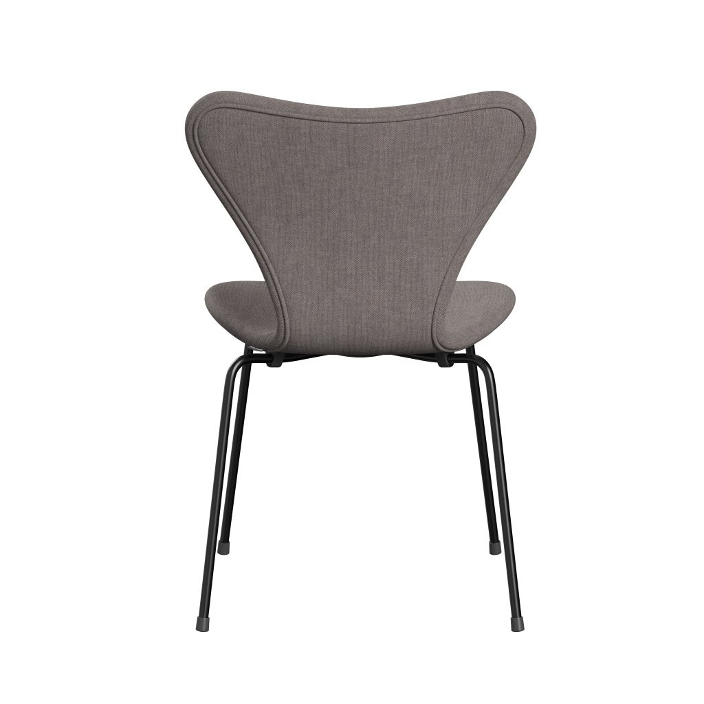 Fritz Hansen 3107 chaise complète complète, noir / remix gris foncé (REM136)