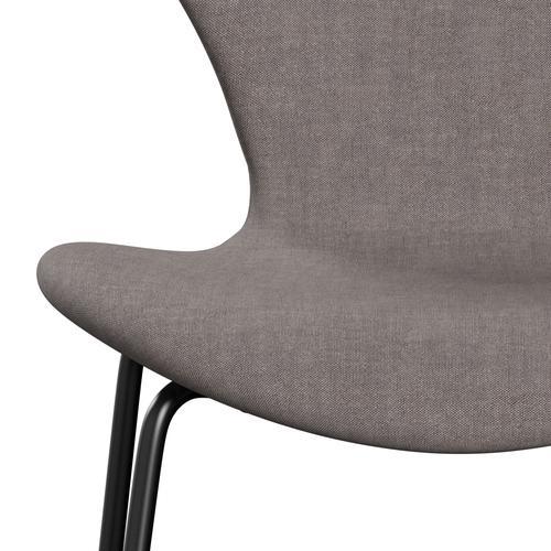 Fritz Hansen 3107 Chair Full Upholstery, Black/Remix Dark Grey (Rem136)