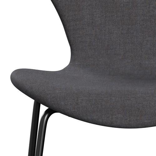 Fritz Hansen 3107 chaise complète complète, noir / remix gris foncé (REM266)