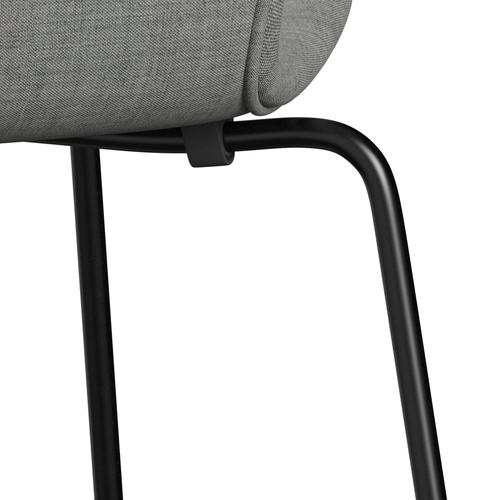 Fritz Hansen 3107 chaise complète complète, noir / remix gris clair