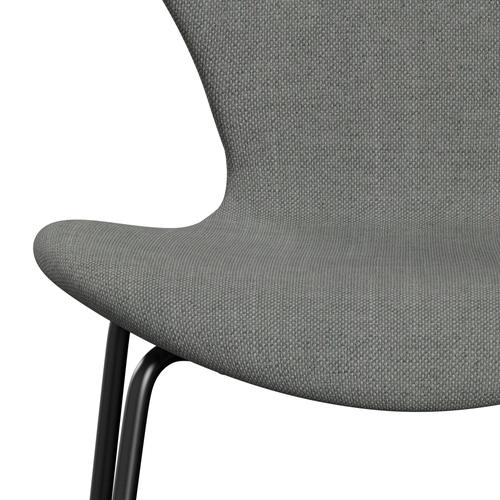 Fritz Hansen 3107 stoel Volledige bekleding, zwart/sunniva 2 grijs