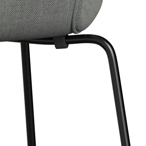 Fritz Hansen 3107 stol fuld polstring, sort/sunniva 2 grå