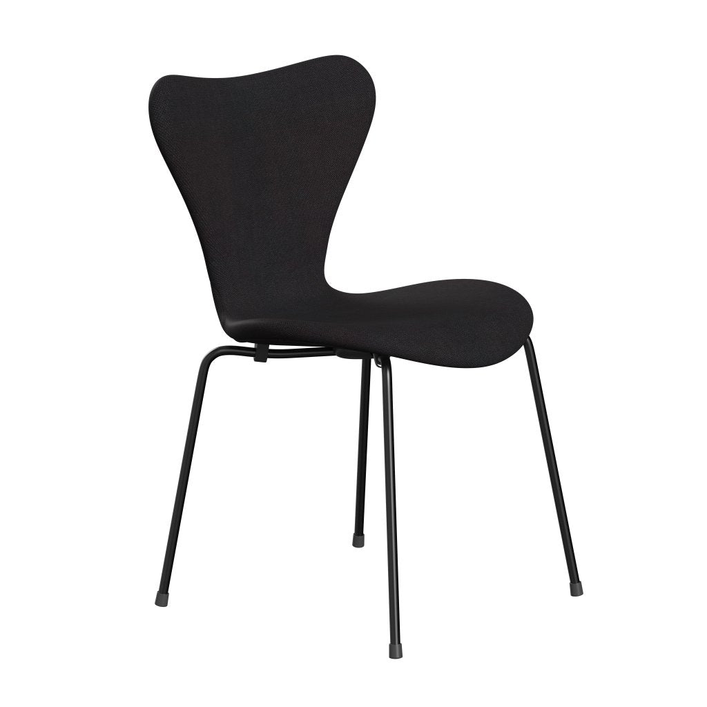 Fritz Hansen 3107 chaise complète complète, noir / sunniva 2 noir (SV683)