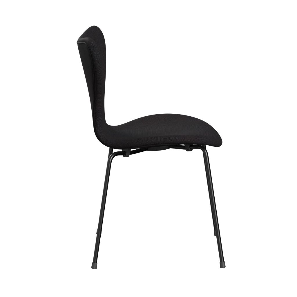 Fritz Hansen 3107 chaise complète complète, noir / sunniva 2 noir (SV683)