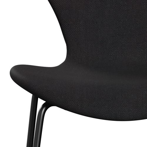 Fritz Hansen 3107 stol fuld polstring, sort/sunniva 2 sort (SV683)