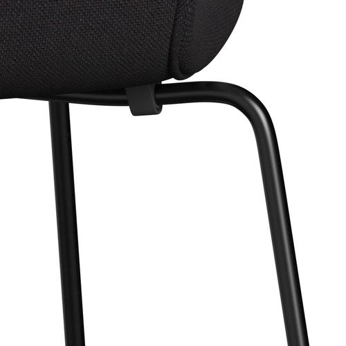 Fritz Hansen 3107 chaise complète complète, noir / sunniva 2 noir (SV683)