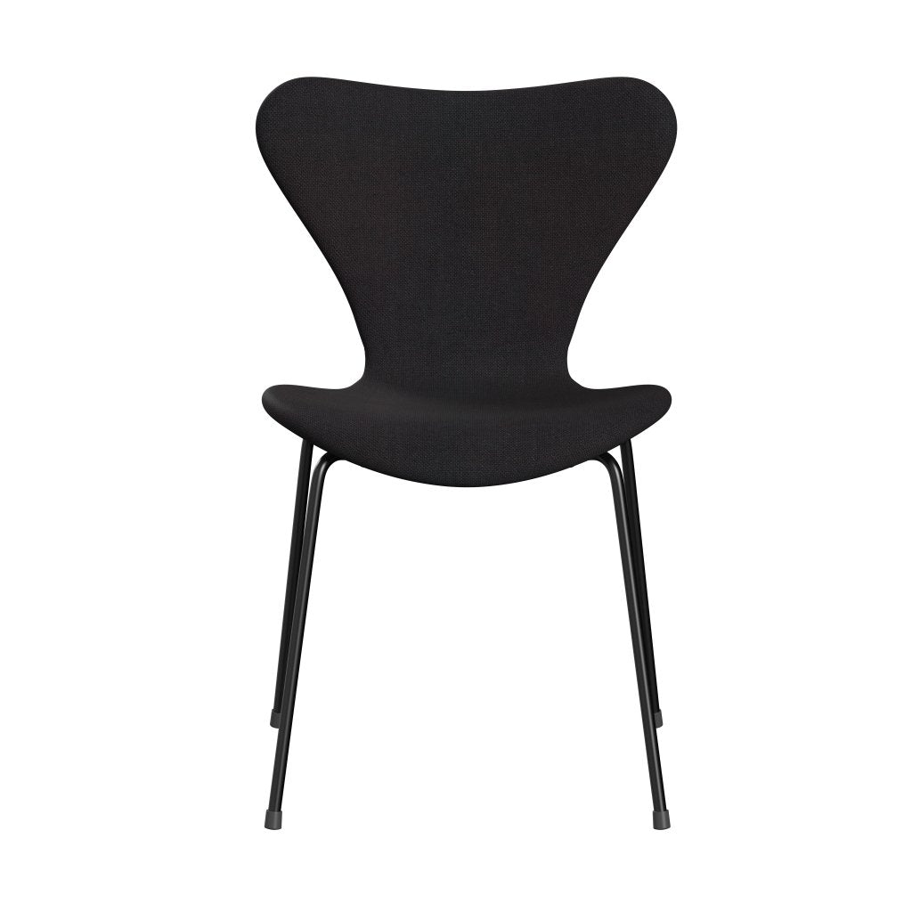 Fritz Hansen 3107 chaise complète complète, noir / sunniva 2 noir (SV683)