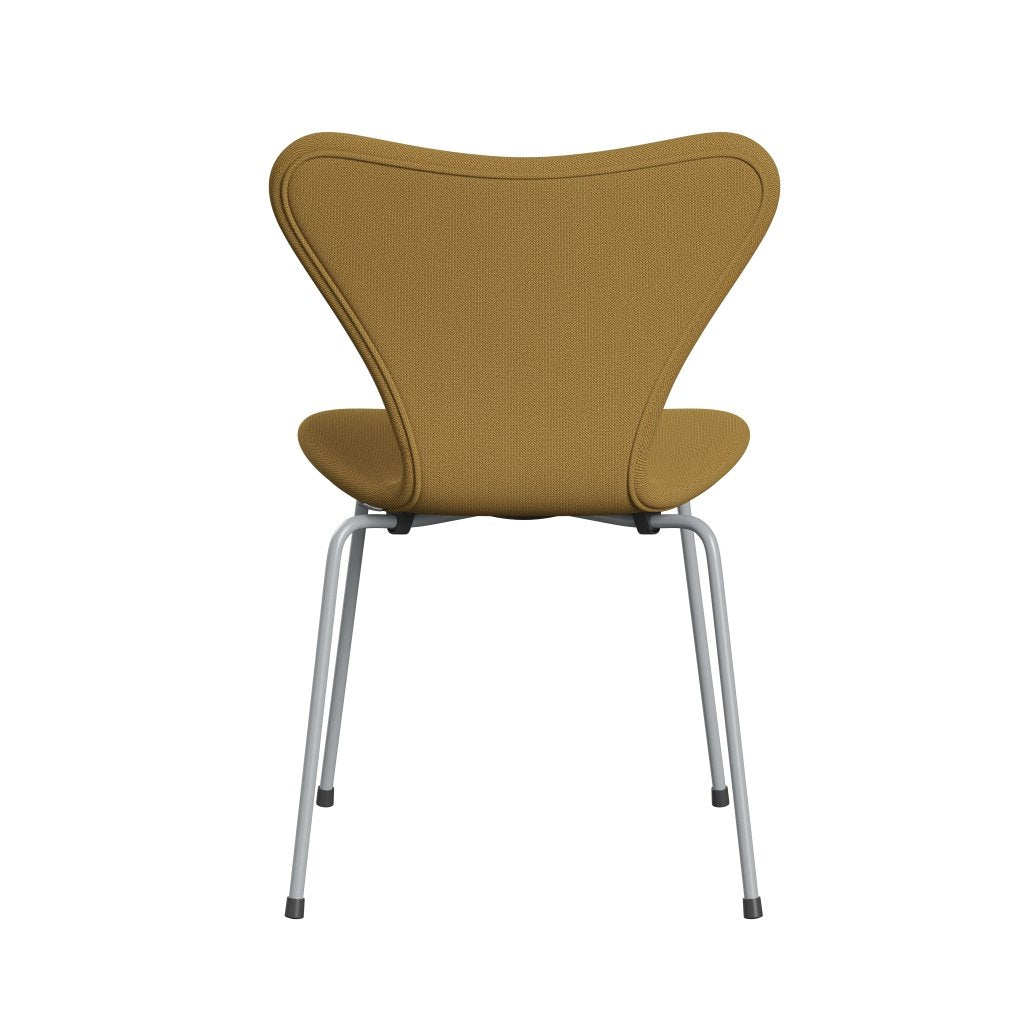 Fritz Hansen 3107 Chair Full Upholstery, Silver Grey/Capture Mustard Light